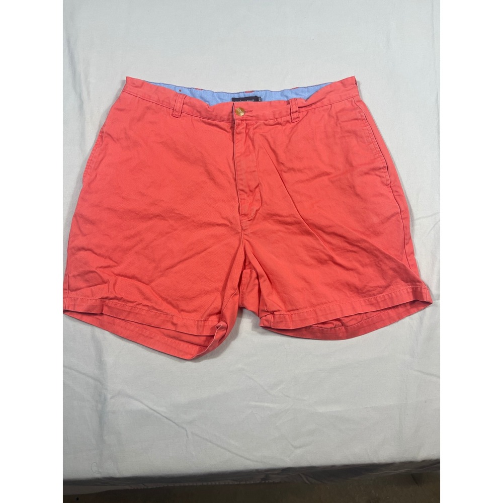 Southern Marsh Mens Chino Shorts Coral Pink Cotton Twill Size 34 Preppy Summer - Picture 1 of 3